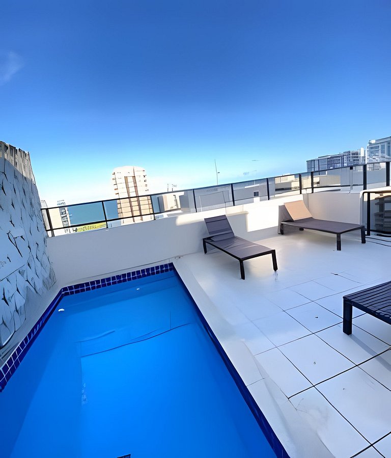 Blue tower 300 metros da praia com piscina