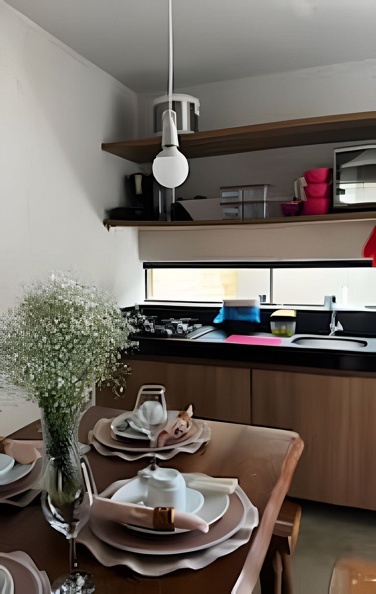 Flat para até 13 pessoas a 5 minutos da praia