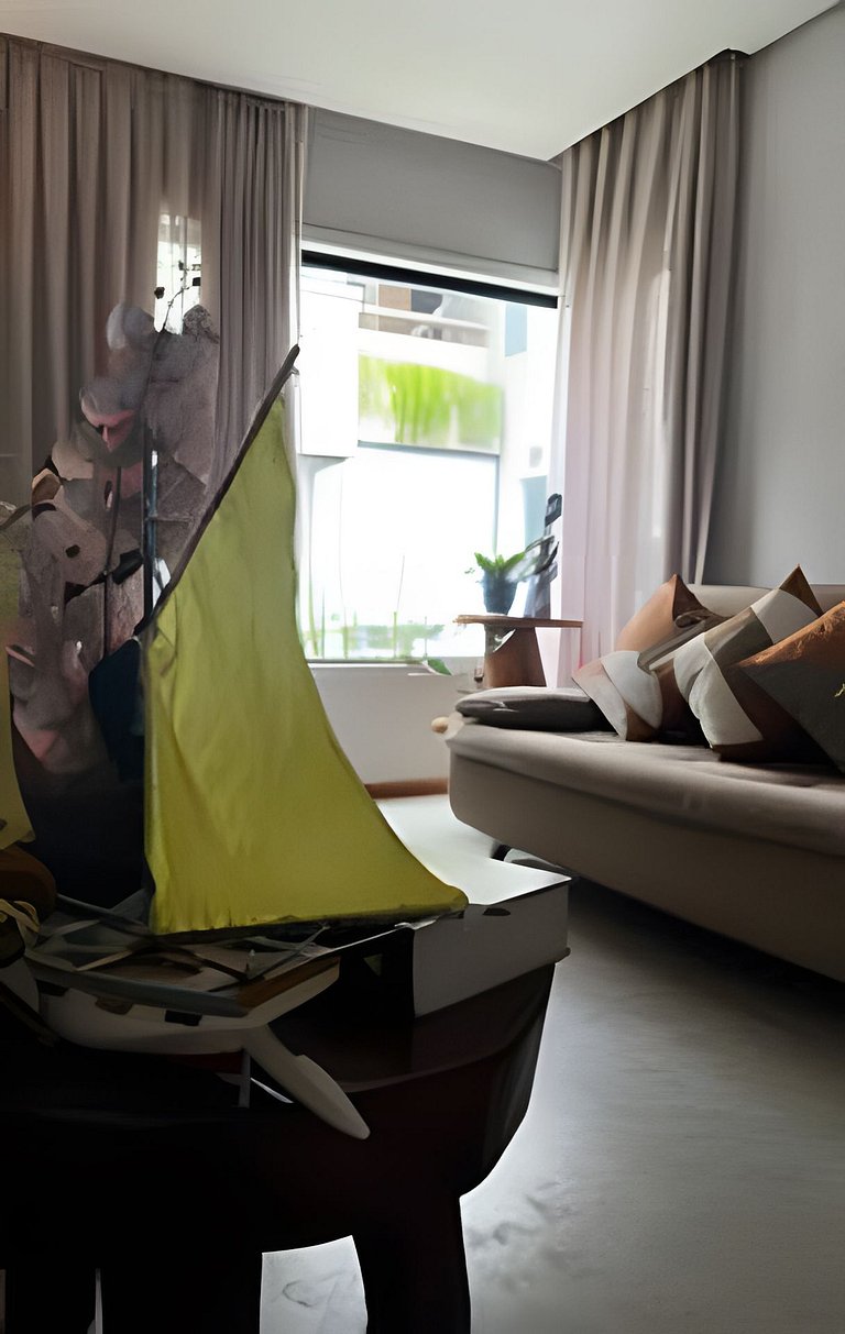 Flat para até 13 pessoas a 5 minutos da praia