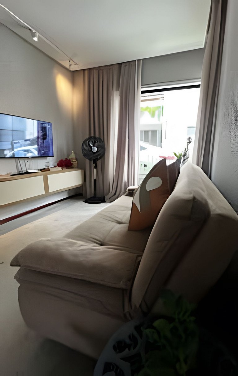 Flat para até 13 pessoas a 5 minutos da praia