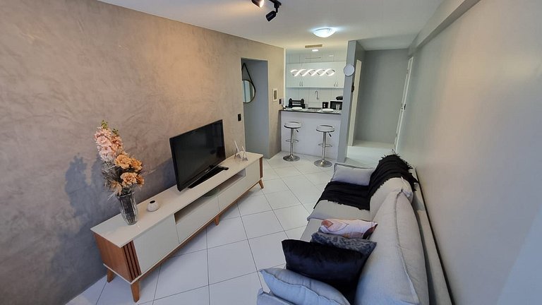 Apartamento com Piscina Incrível pertinho da praia