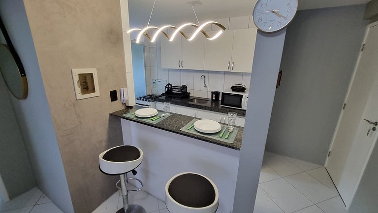 Apartamento com Piscina Incrível pertinho da praia