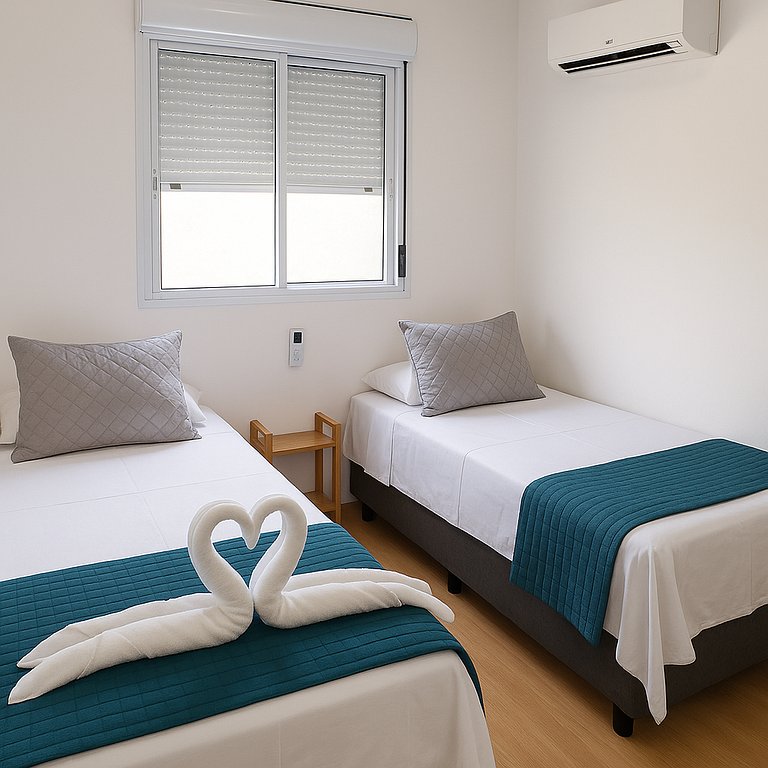 Apto 6 Pessoas Piscina grande perto da praia